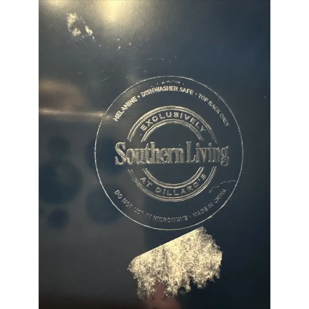 Set of 4 Southern Living Melamine Plates Navy Exclusively Dillards 9.25